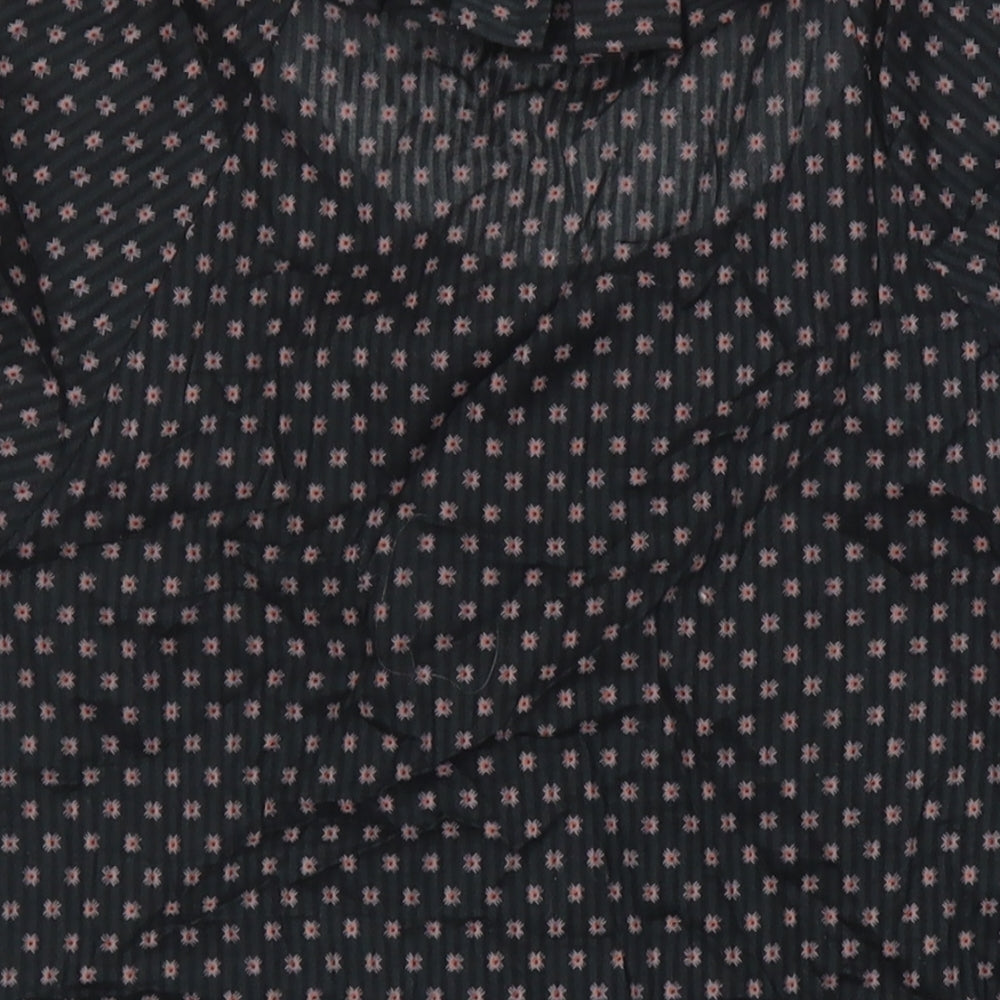 Womens UK Size 8 French Connection Black Tunic Blouse