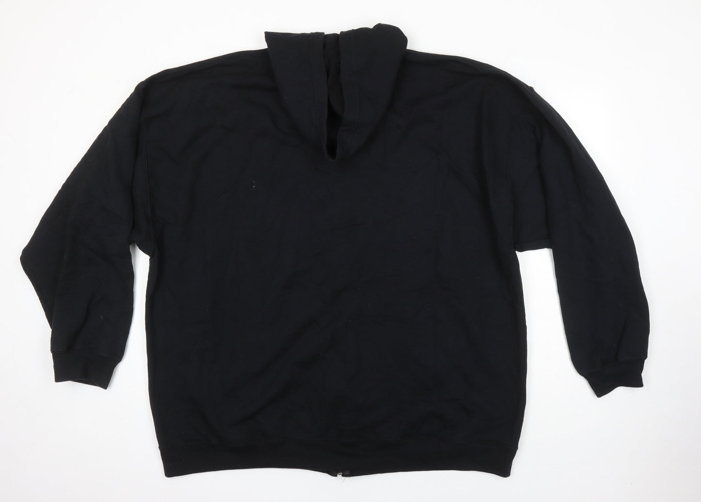 Mens UK Size 3XL Gildan Black Full Zip Hoodie