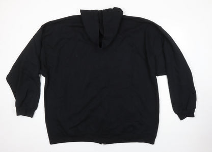Mens UK Size 3XL Gildan Black Full Zip Hoodie