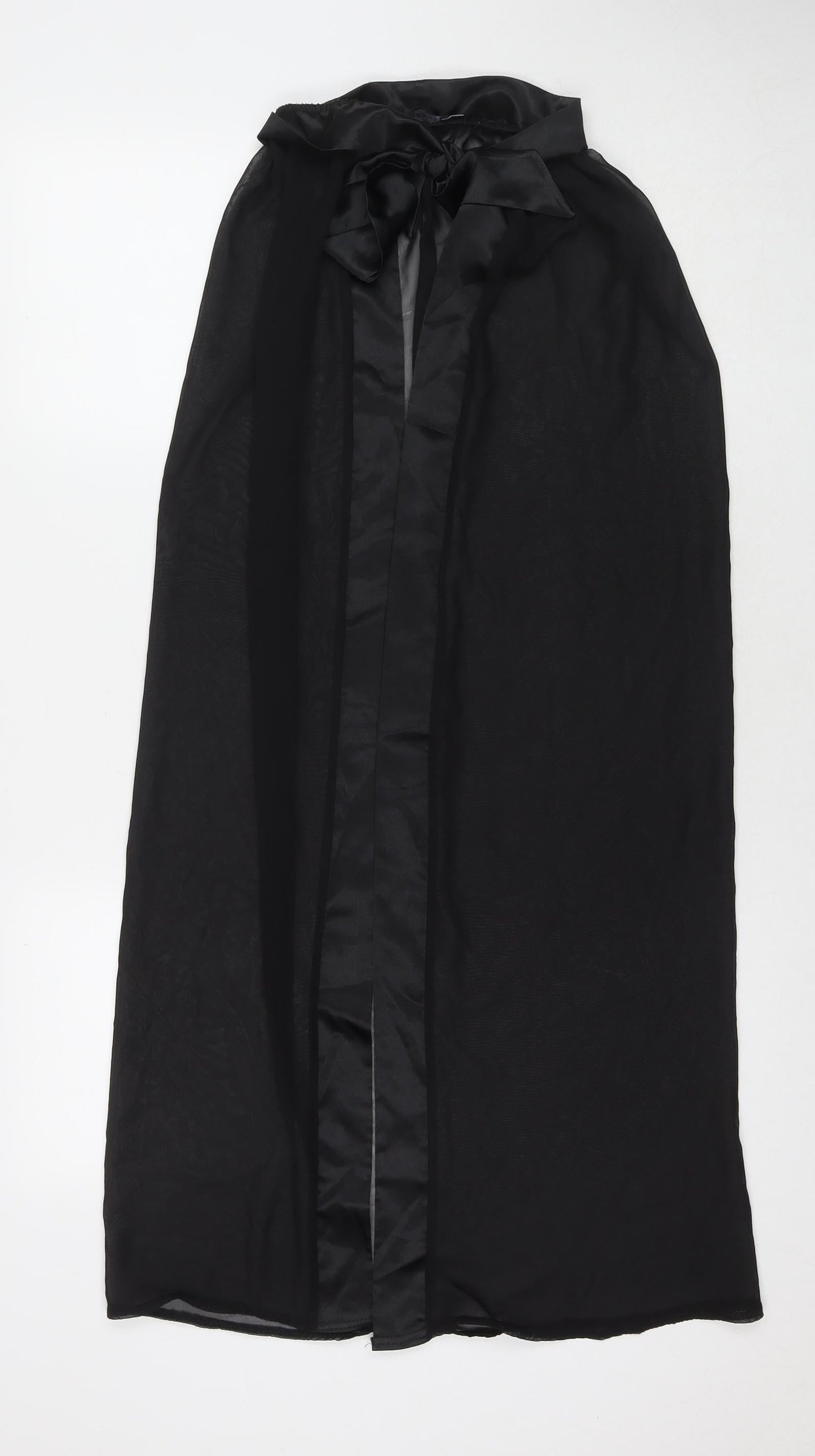 Boohoo Womens Black Polyester Wrap Skirt Size S Tie - Skirt Cover
