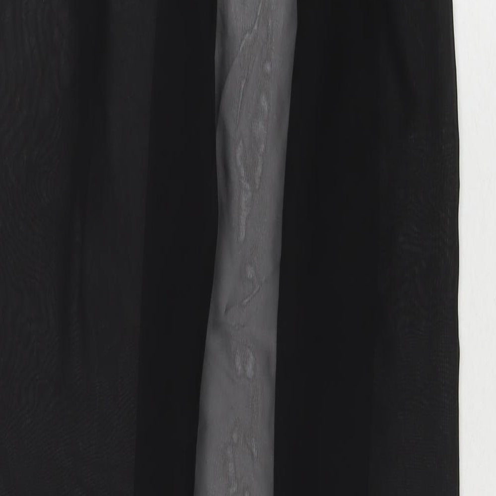 Boohoo Womens Black Polyester Wrap Skirt Size S Tie - Skirt Cover