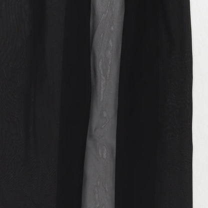 Boohoo Womens Black Polyester Wrap Skirt Size S Tie - Skirt Cover