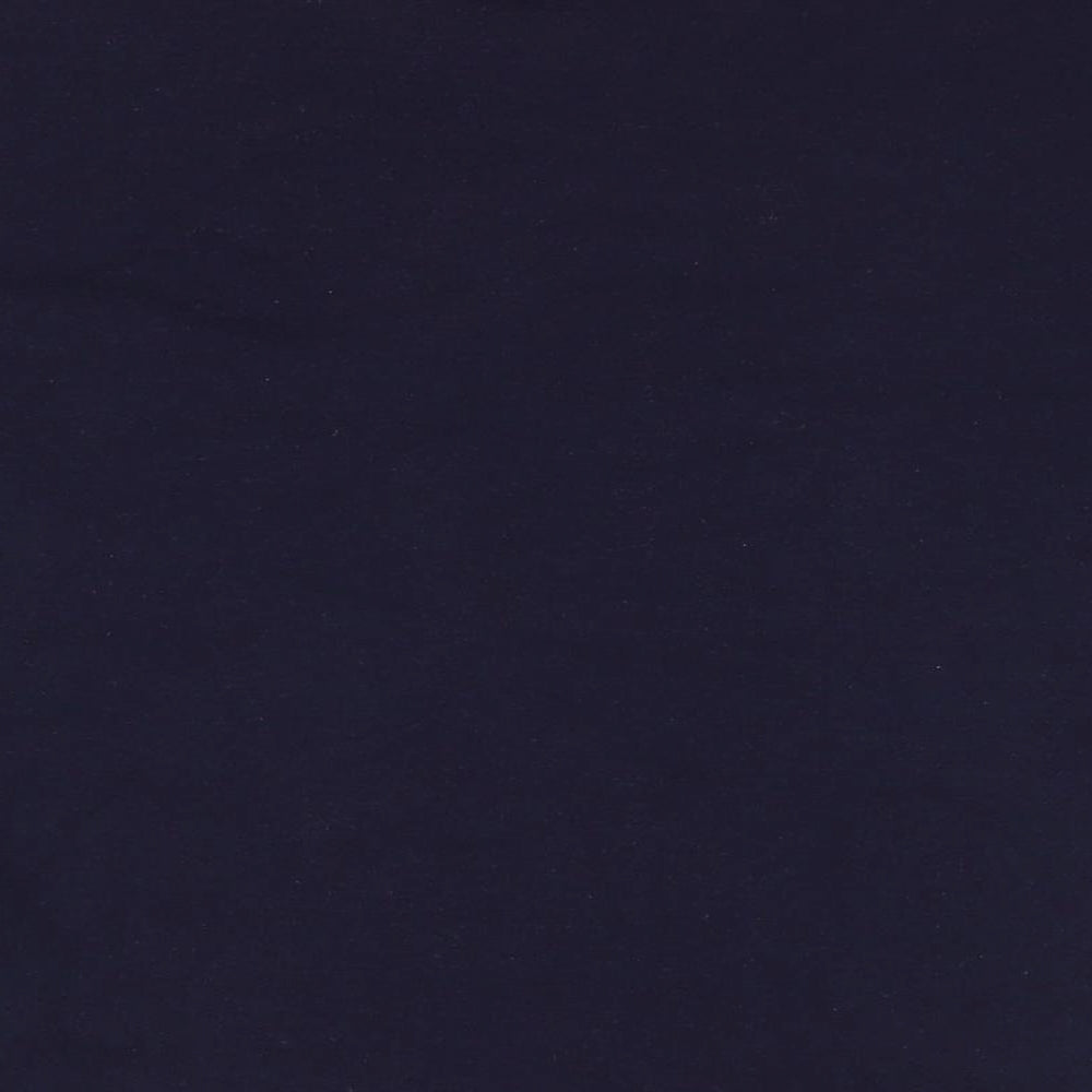 Lana Womens Blue Polyester Basic T-Shirt Size L Round Neck - Flower, Butterfly