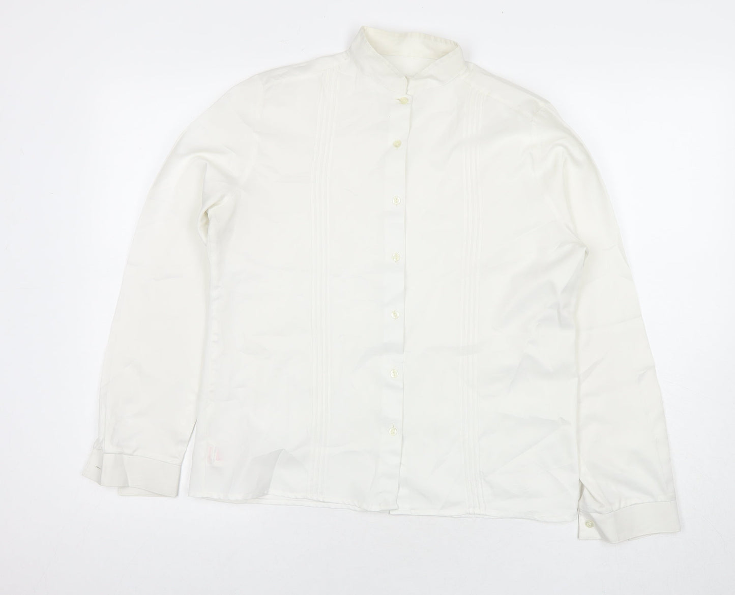 Womens UK Size 14 St Michael White Basic Button-Up
