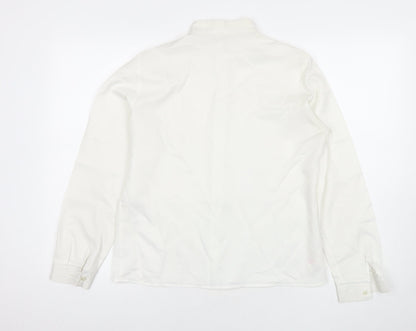 Womens UK Size 14 St Michael White Basic Button-Up
