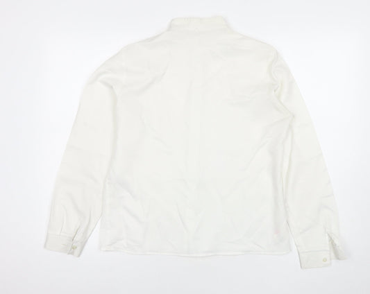 Womens UK Size 14 St Michael White Basic Button-Up