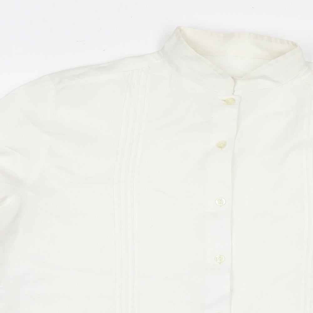 Womens UK Size 14 St Michael White Basic Button-Up