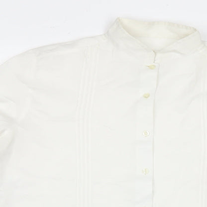 Womens UK Size 14 St Michael White Basic Button-Up
