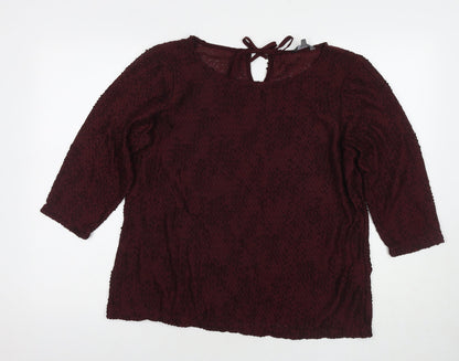 Womens UK Size 18 Marks and Spencer Red Pullover Jumper