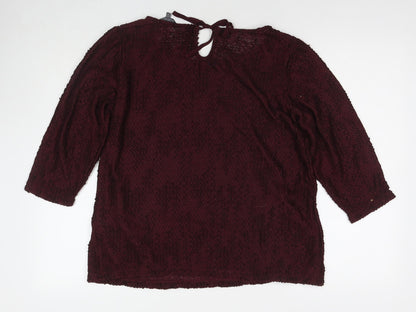 Womens UK Size 18 Marks and Spencer Red Pullover Jumper