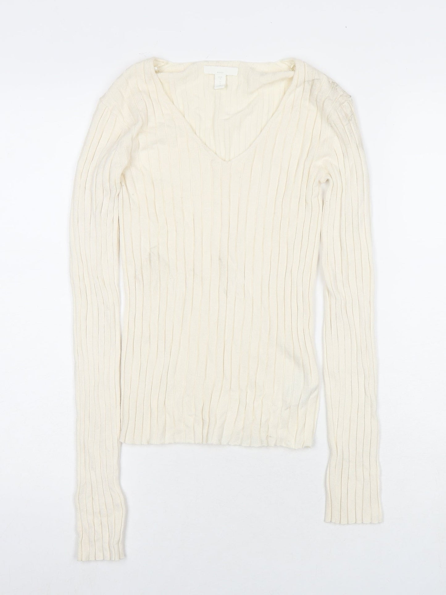 Womens UK Size S H&M White Pullover Jumper