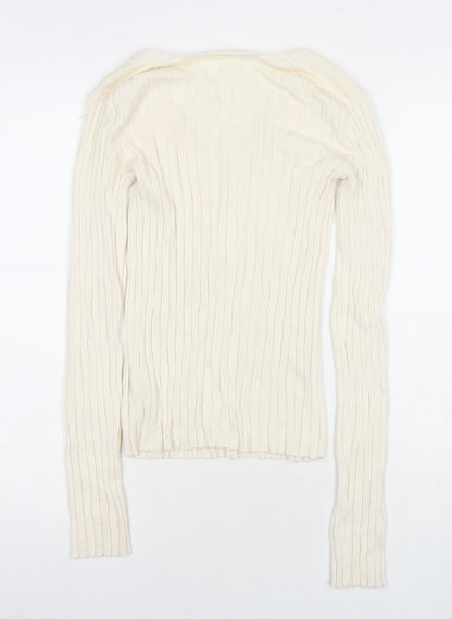Womens UK Size S H&M White Pullover Jumper