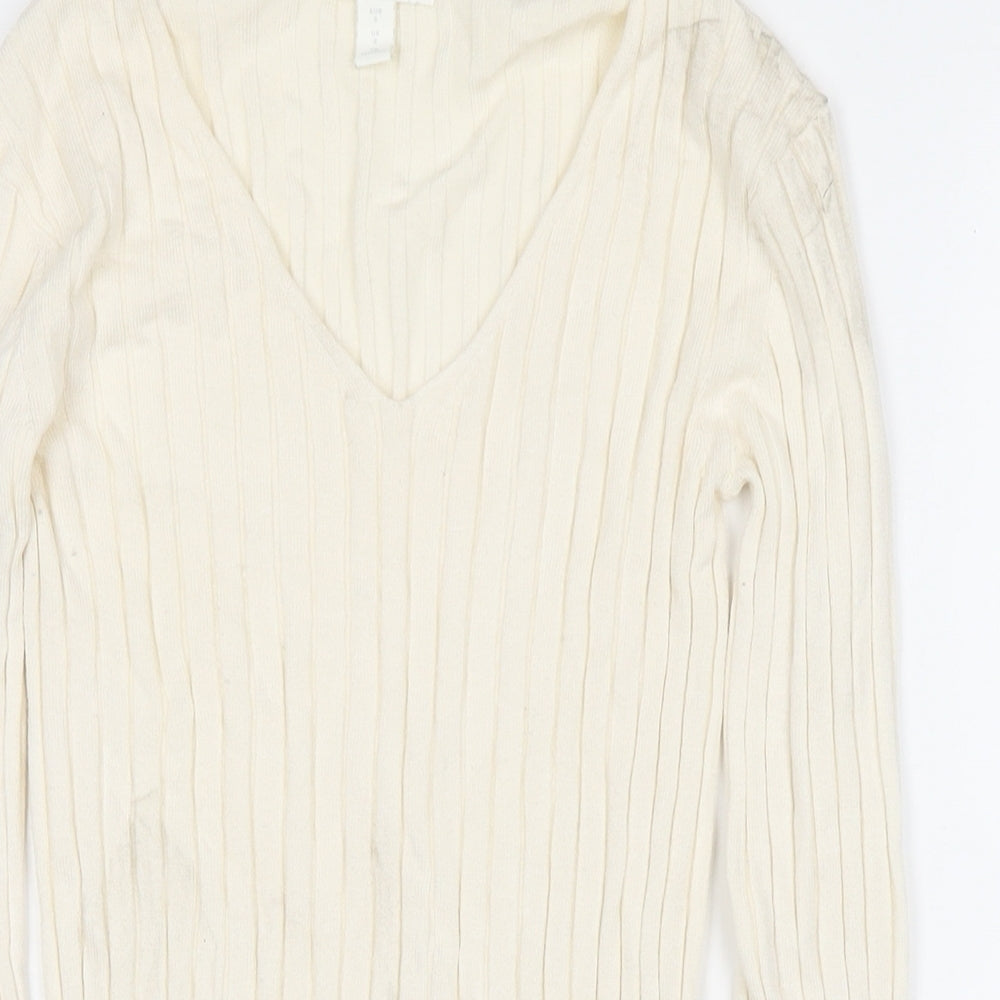 Womens UK Size S H&M White Pullover Jumper
