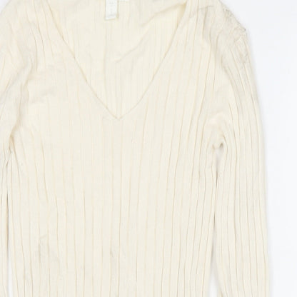 Womens UK Size S H&M White Pullover Jumper