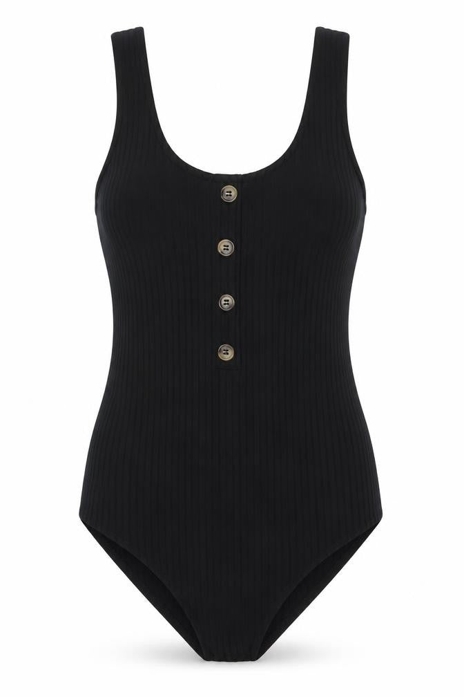 Womens UK Size S H&M One-Piece Black Bodysuit
