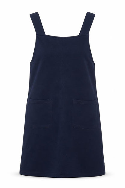 Vero Moda Womens Blue Polyester Tank Dress Size 8 Square Neck Zip