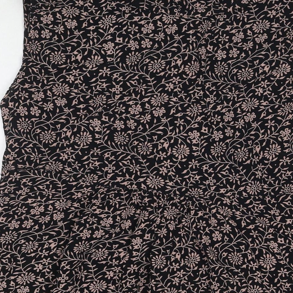 Masai Clothing Womens Beige Floral Polyester Tunic Tank Size M Round Neck