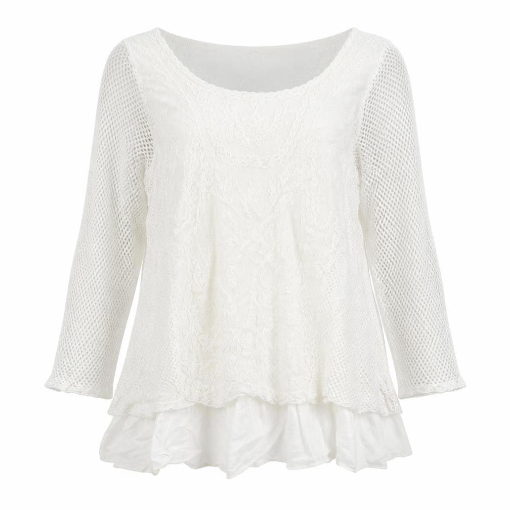 Womens UK Size M Quiz White Basic T-Shirt