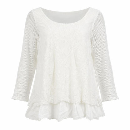 Womens UK Size M Quiz White Basic T-Shirt