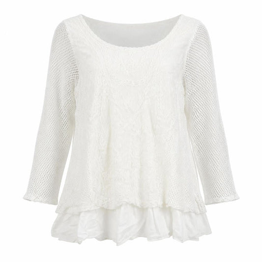 Womens UK Size M Quiz White Basic T-Shirt
