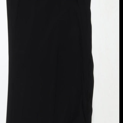 Bershka Womens Black Polyester Bodycon Size M Square Neck Pullover