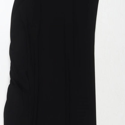 Bershka Womens Black Polyester Bodycon Size M Square Neck Pullover