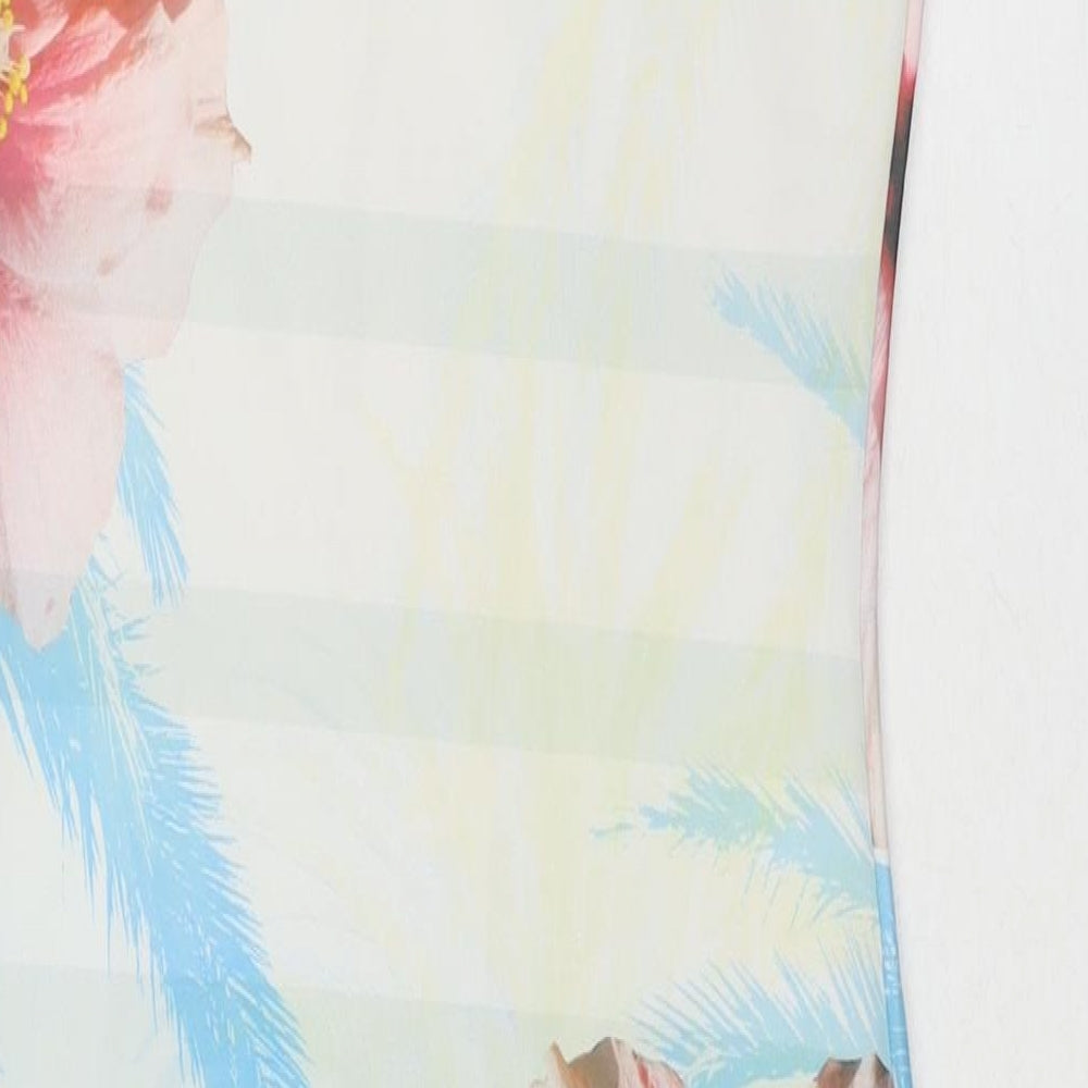 NEXT Womens Multicoloured Floral Polyester A-Line Size 8 Round Neck Pullover