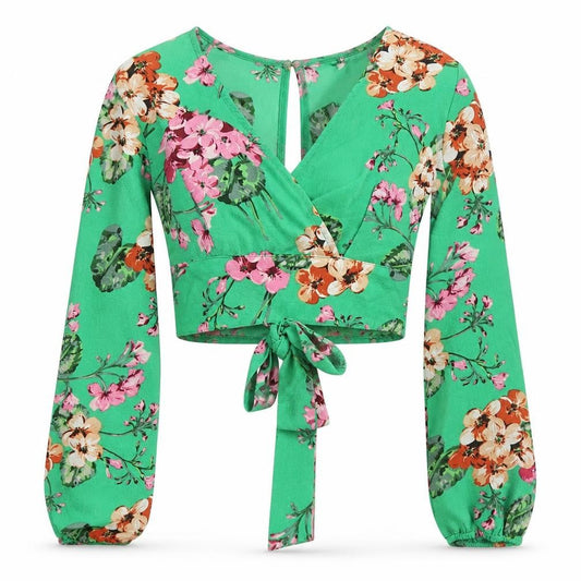 Womens UK Size 10 Quiz Green Basic Blouse