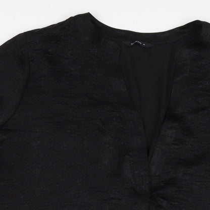 Womens UK Size 16 Roman Black Tunic Blouse
