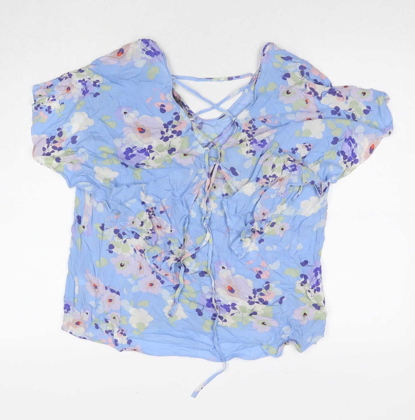 Womens UK Size 14 Phase Eight Blue Basic T-Shirt