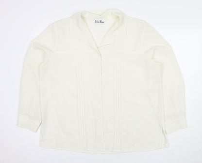 Womens UK Size 20 Bella Moda White Basic Button-Up
