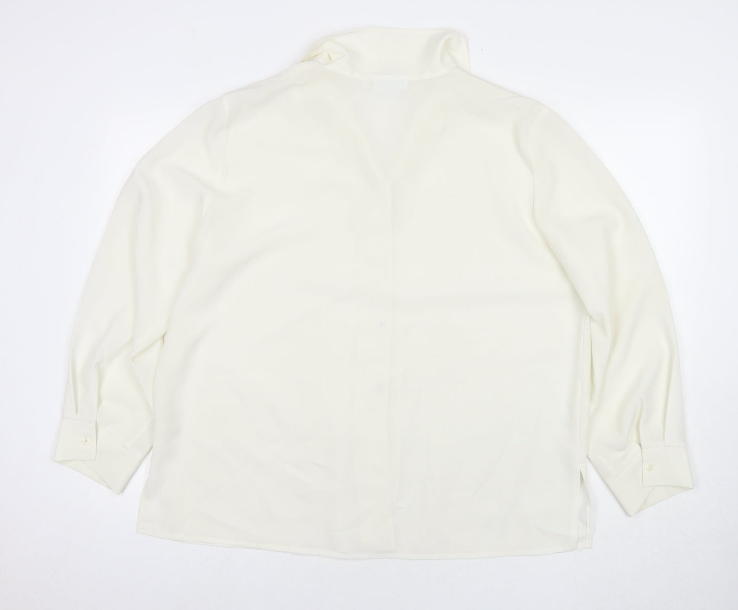 Womens UK Size 20 Bella Moda White Basic Button-Up