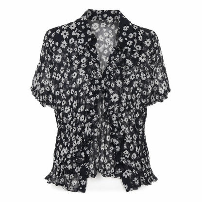 Womens UK Size 12 Basler Black Basic Button-Up