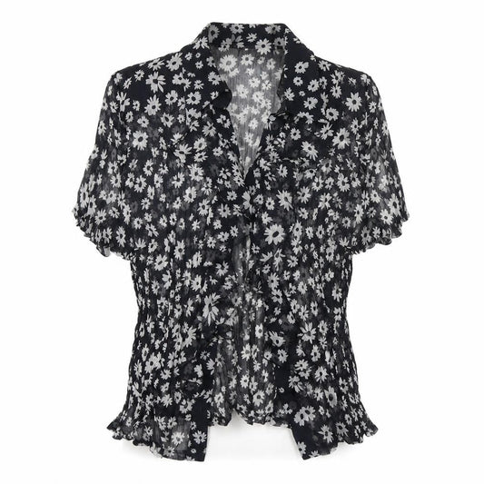 Womens UK Size 12 Basler Black Basic Button-Up