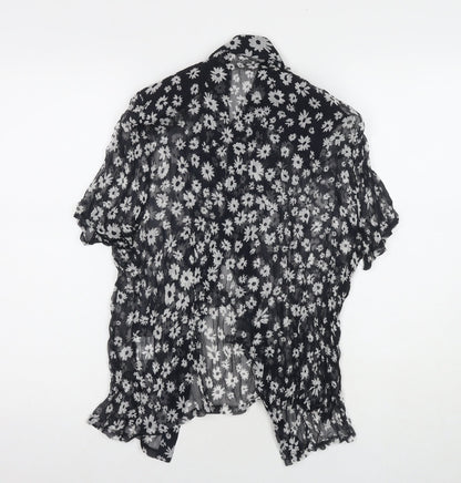 Womens UK Size 12 Basler Black Basic Button-Up