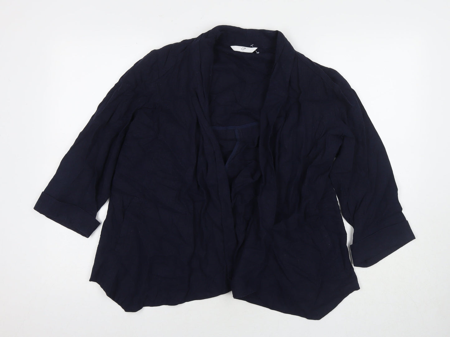 Arcadia Womens Blue Jacket Blazer Size 14