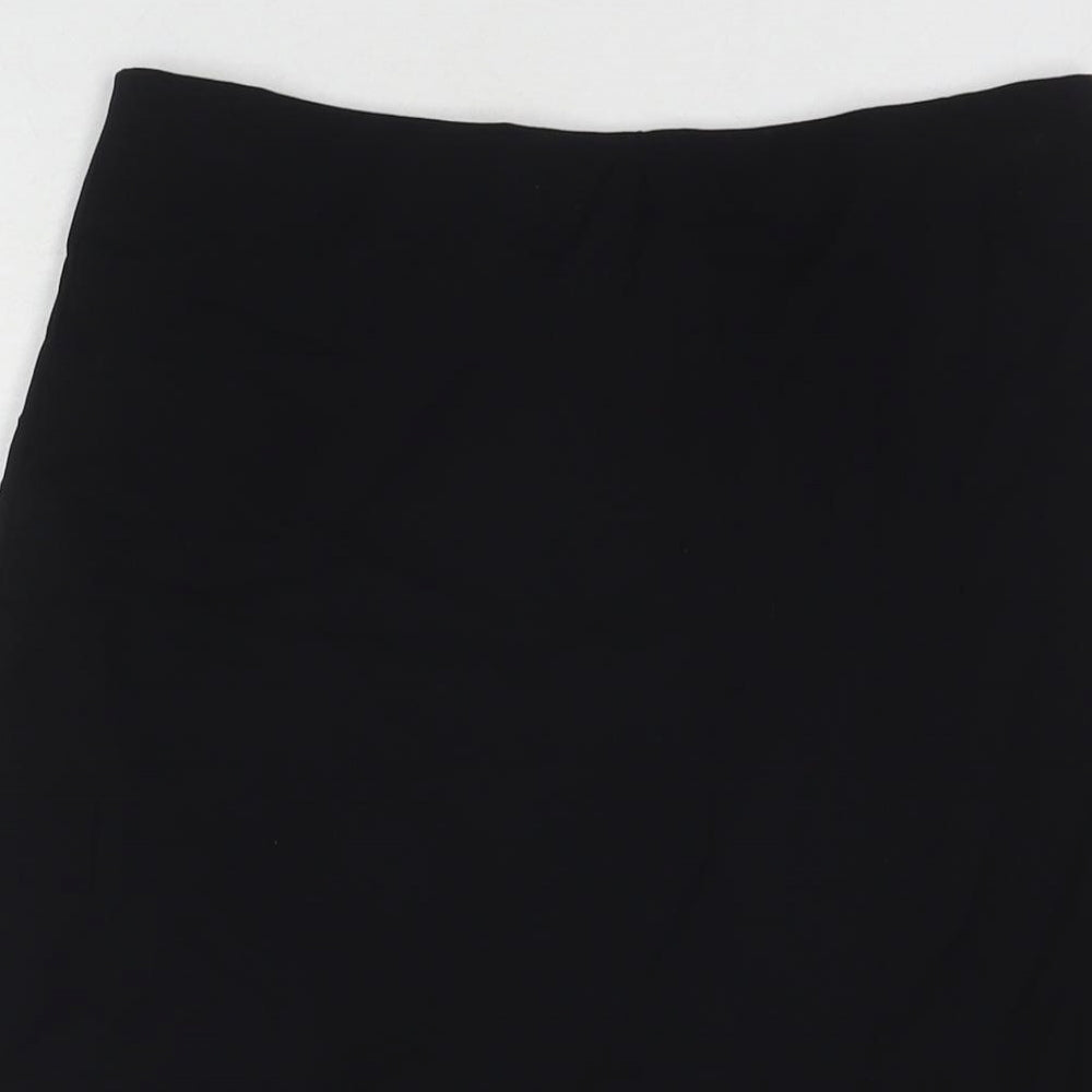 Marks and Spencer Womens Black Polyester Maxi Skirt Size 12 Zip