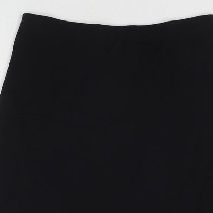 Marks and Spencer Womens Black Polyester Maxi Skirt Size 12 Zip