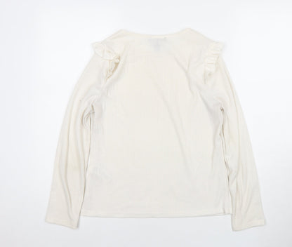 Womens UK Size 10 New Look White Pullover Jumper