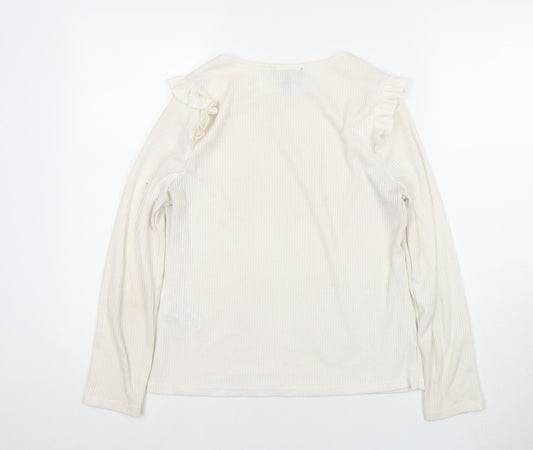 Womens UK Size 10 New Look White Pullover Jumper