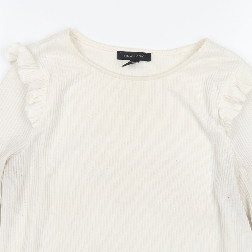 Womens UK Size 10 New Look White Pullover Jumper