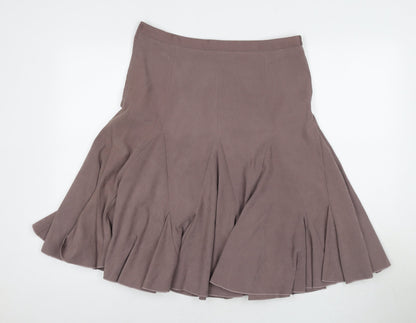 AMARANTO Womens Beige Polyester Trumpet Skirt Size 10 Zip