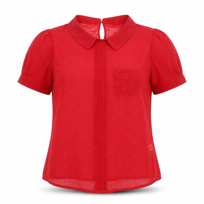 Womens UK Size 8 Oasis Red Basic Blouse