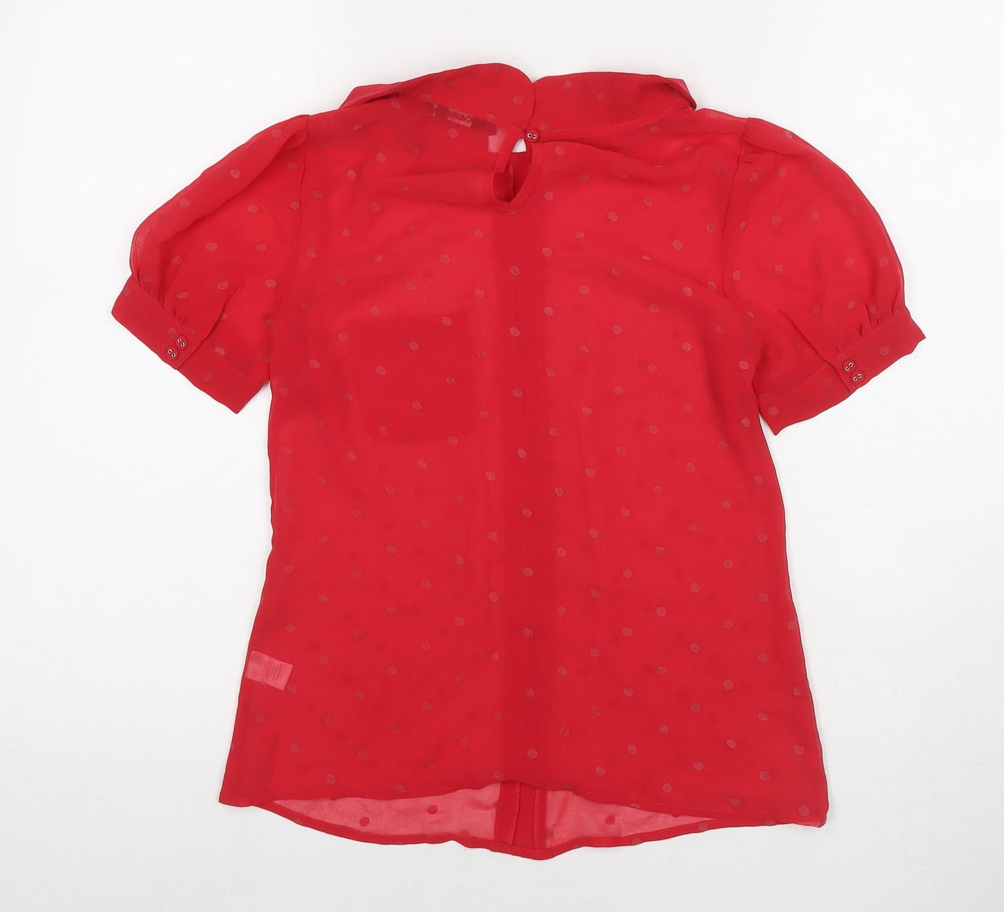 Womens UK Size 8 Oasis Red Basic Blouse