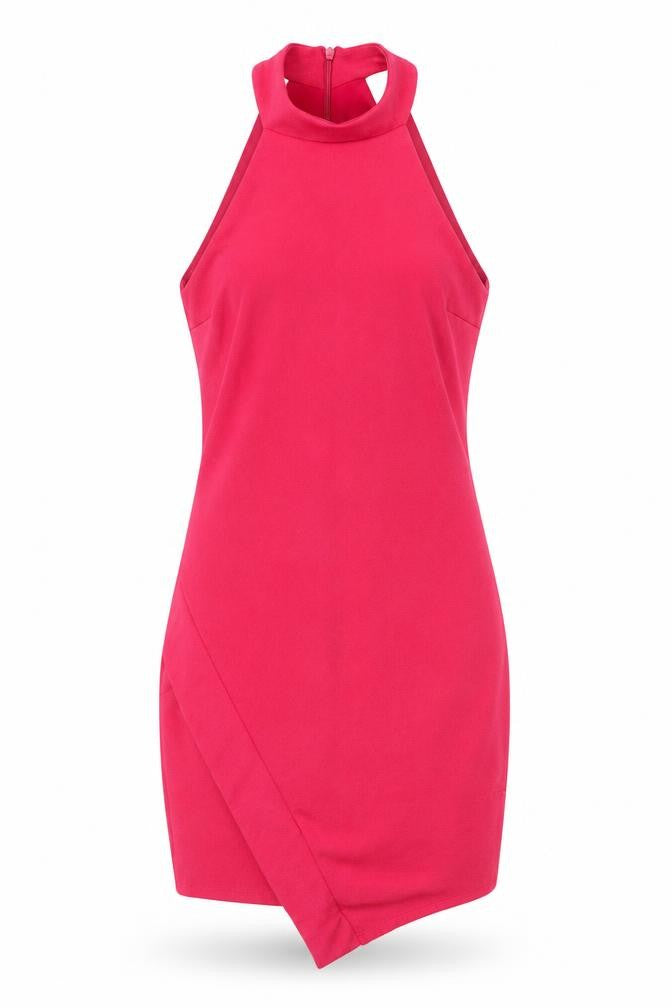 River Island Womens Pink Polyester A-Line Size 10 Round Neck Zip