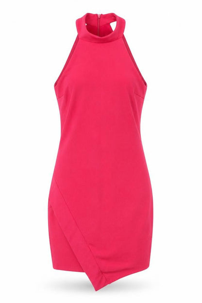 River Island Womens Pink Polyester A-Line Size 10 Round Neck Zip