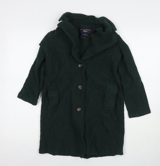 Womens UK Size 8 Paul Costelloe Green Overcoat