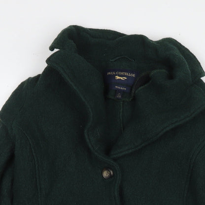 Womens UK Size 8 Paul Costelloe Green Overcoat