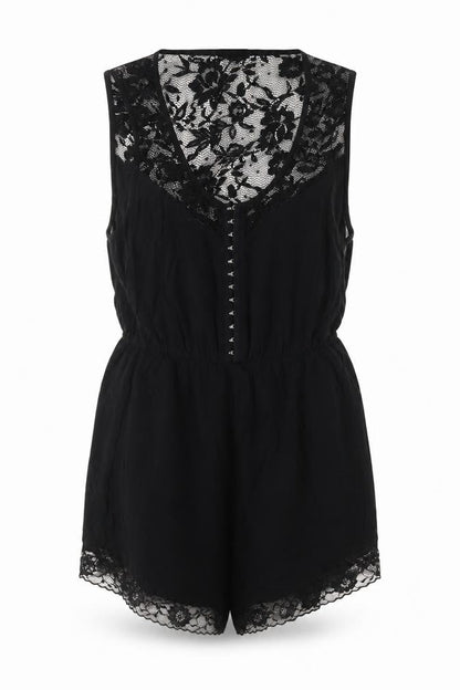 Womens UK Size M Pins & Needles One-Piece Black Romper