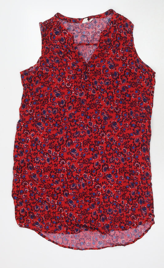 Womens UK Size XL Gap Red Tunic Blouse